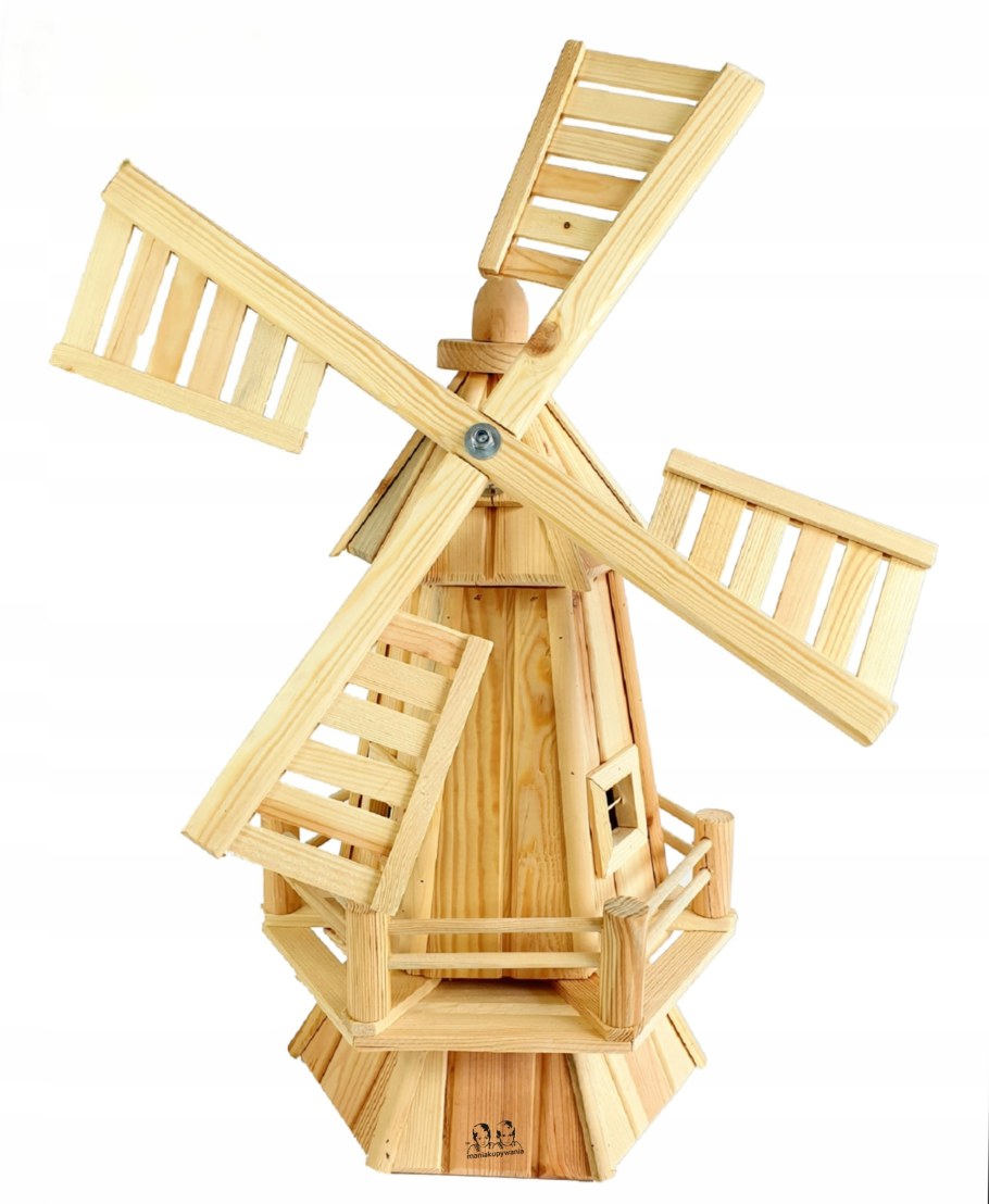 Мельница из дерева для сада