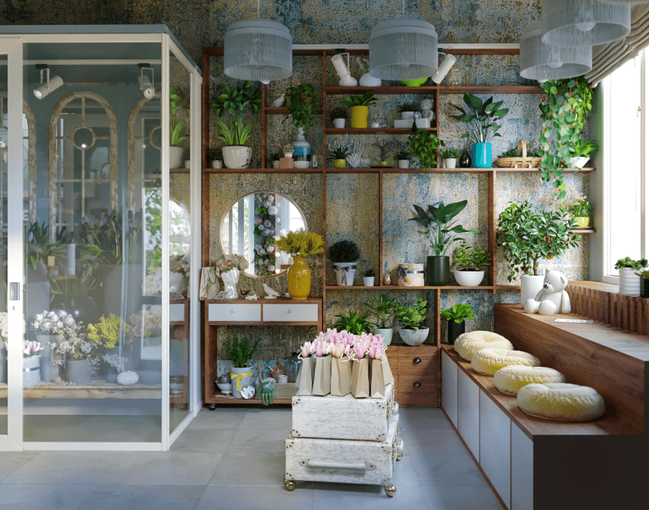 Интерьер цветочного магазина