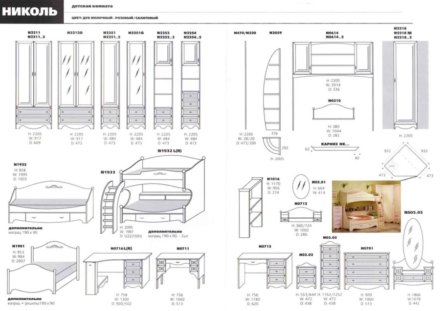 Молодежная мебель Николь