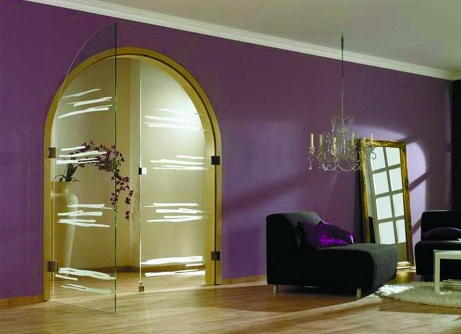 Арочные стеклянные двери