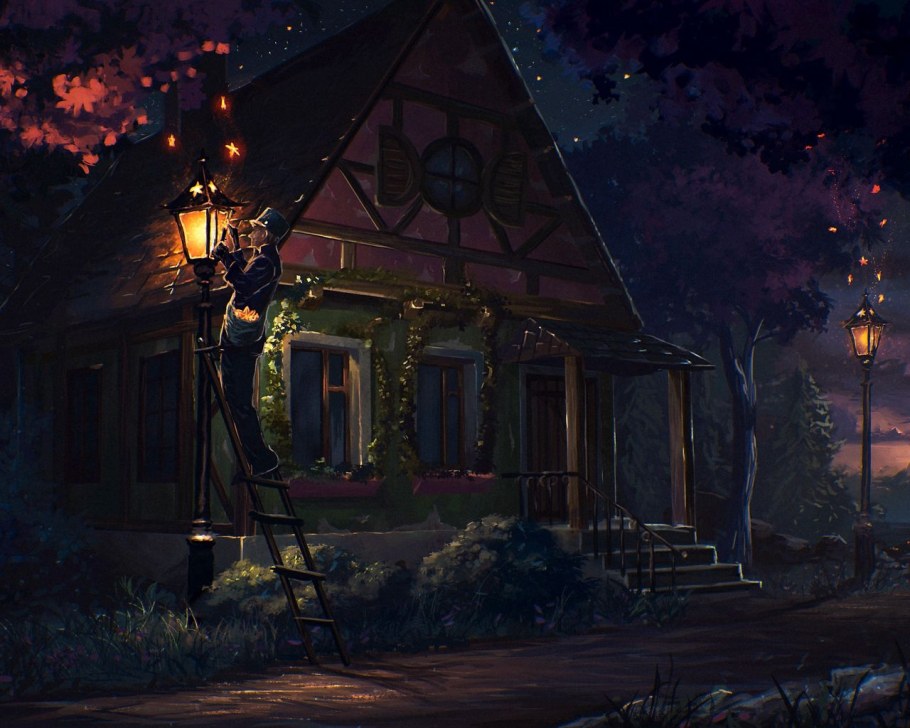 Дом в лесу арт