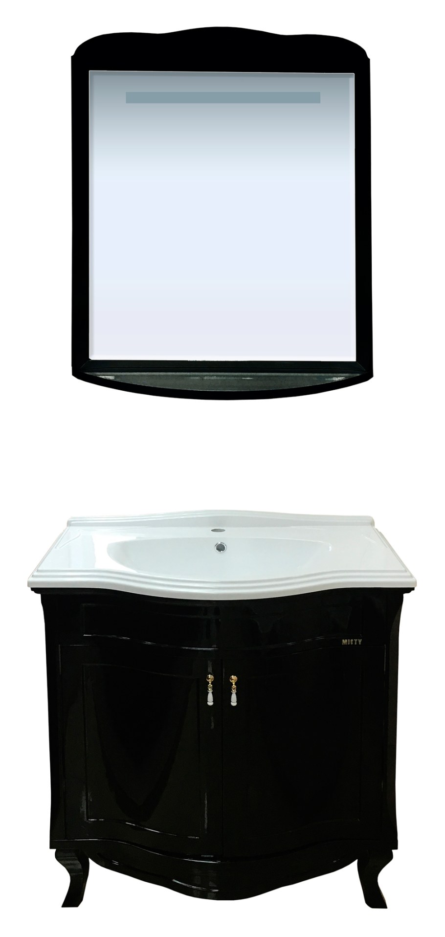 Тумба для комплекта Misty Дайна 85 черная эмаль