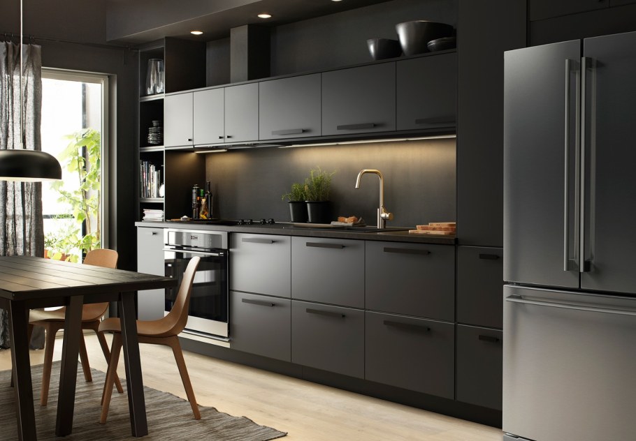 Кухня икеа Рингульт светло серый