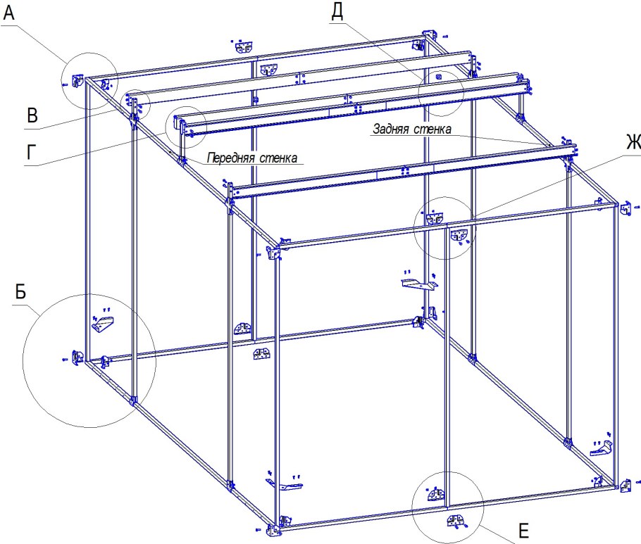 Каркасный сарай 3х6 Sketchup
