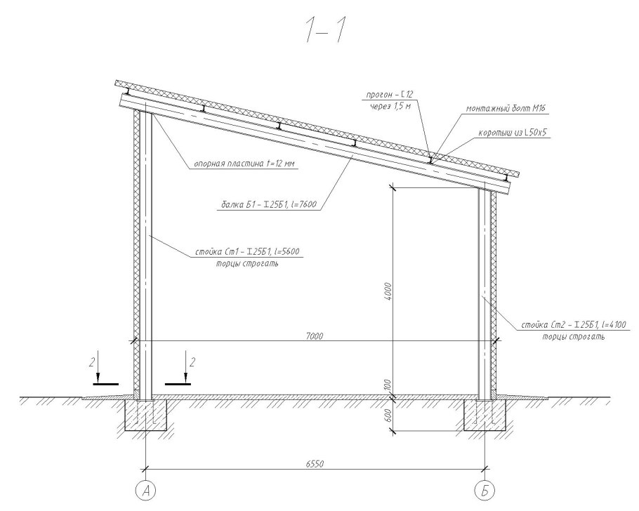 Хозблок 5х2 чертеж