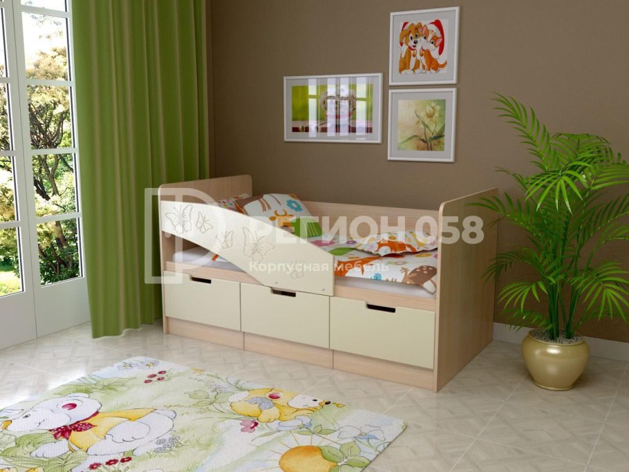 Детская кровать Дельфин-4 МДФ 80х160