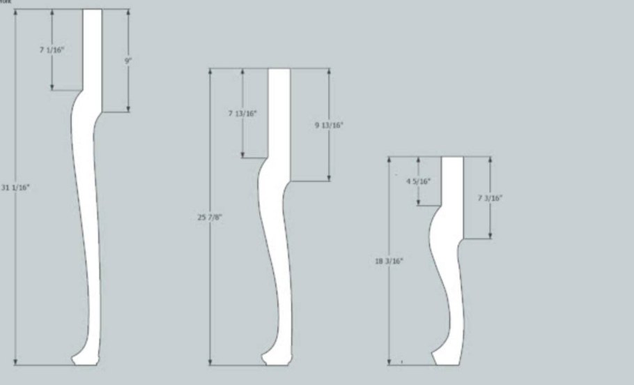 Ножка кабриоль 3ds Max