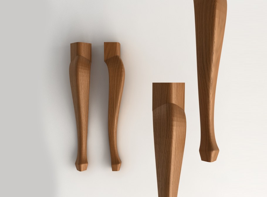 Стол с ножками кабриоль деревянный