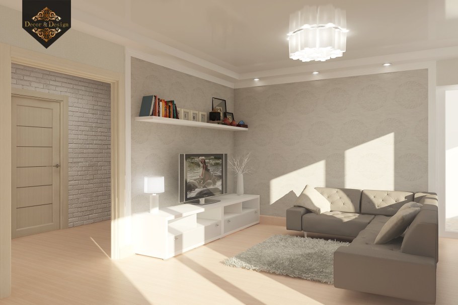 Маленькая гостиная в темных тонах