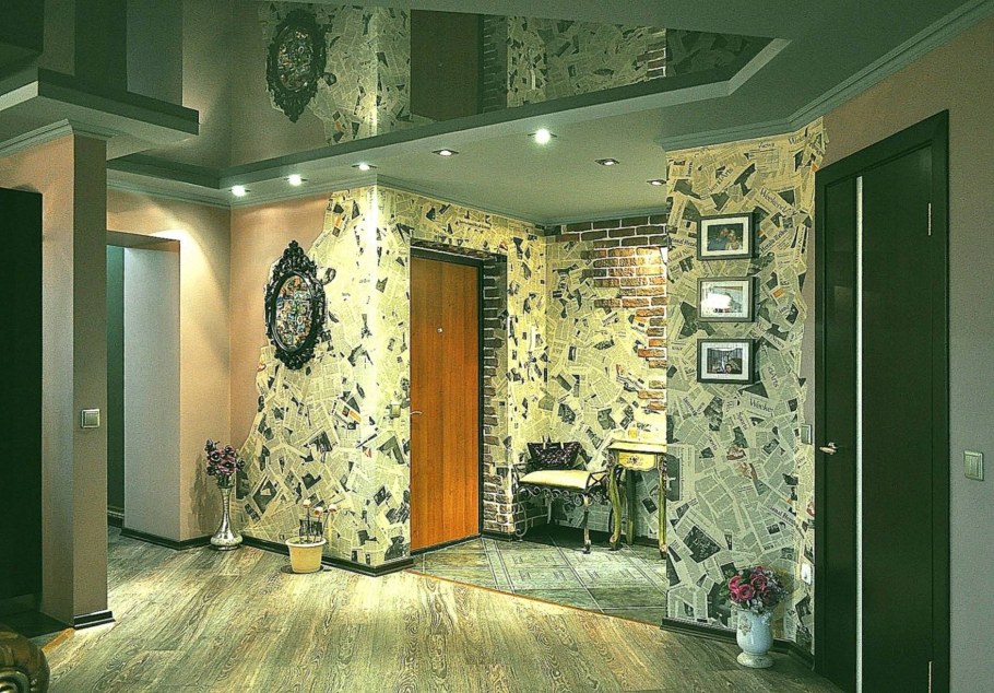 Комбинирование обоев в гостиной хрущевка