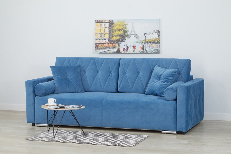 Диван кровать голубой