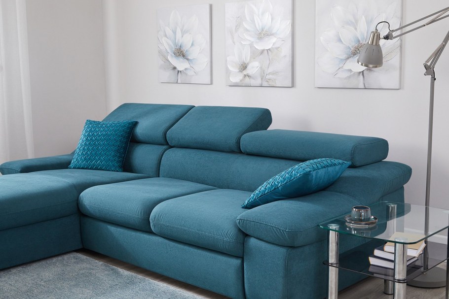 Диван серо бирюзовый