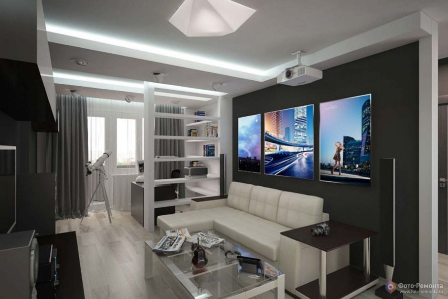 Гостиная кабинет планировка