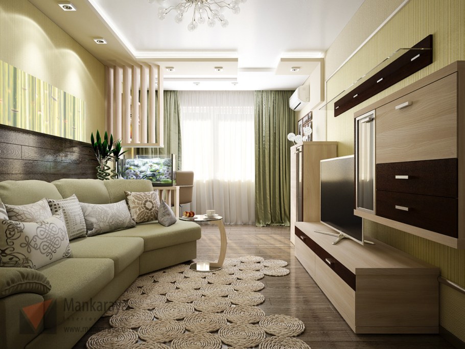 Интерьер 2х комнатной квартиры 60 кв.м