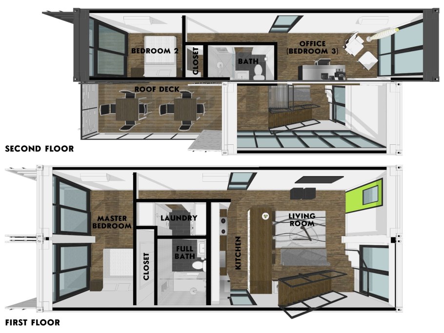 Чертежи домов из контейнеров