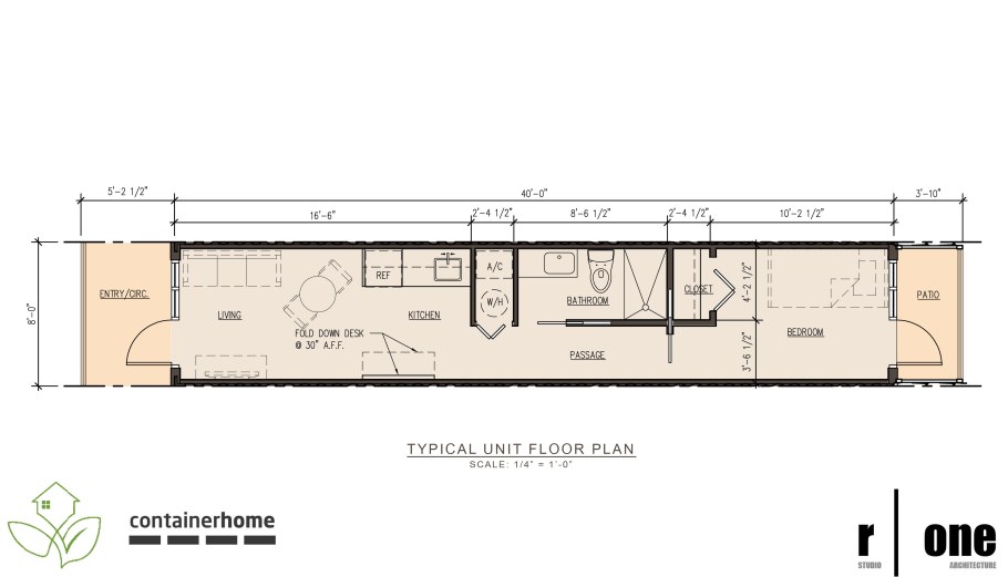 Планировка дома из морских контейнеров 40 футов