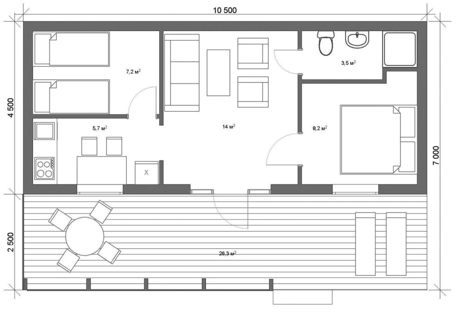 Модульный дом планировка