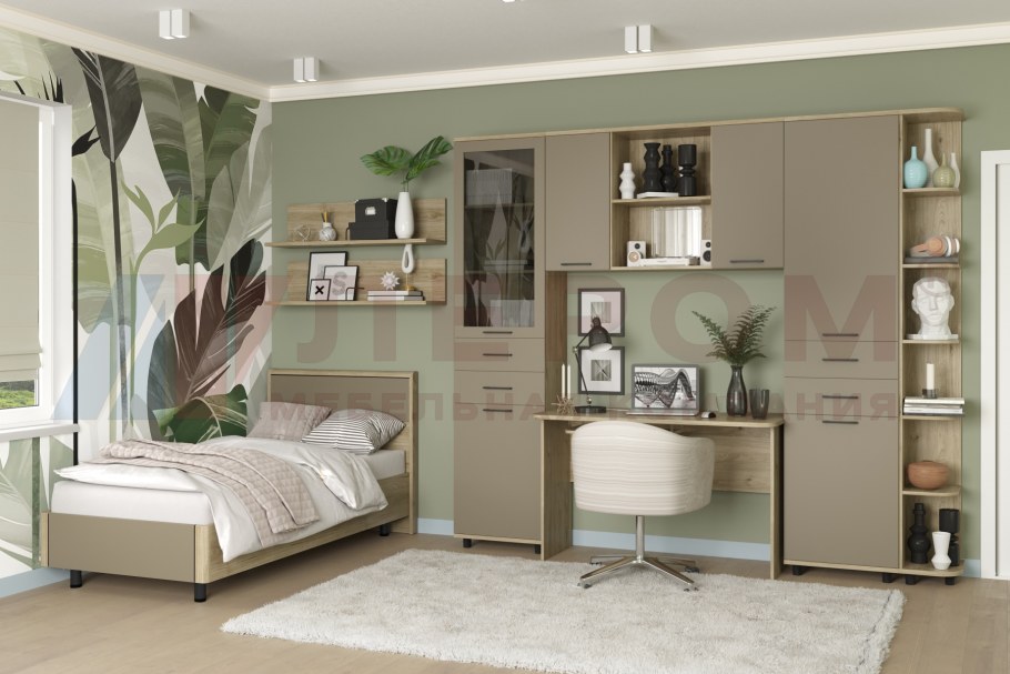 Гостиная Диана 1 (дуб Нортон тёмный)