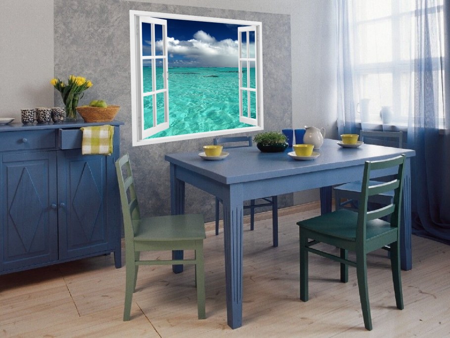 Фотообои в интерьере кухни