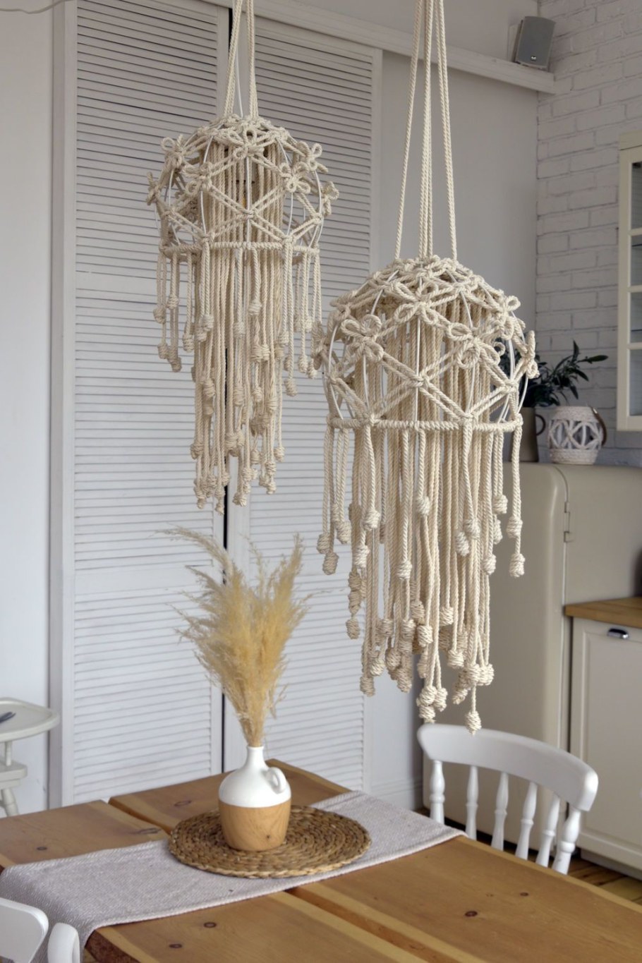 Макраме абажур для люстры