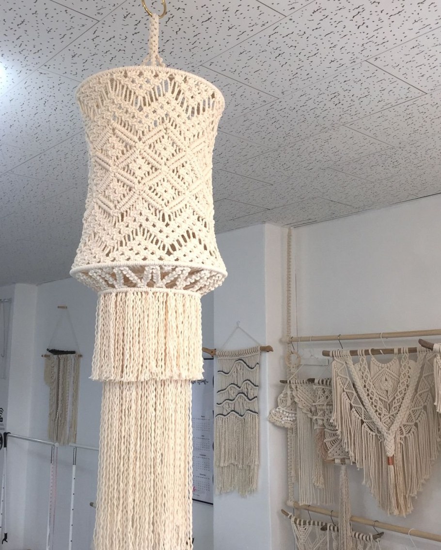 Макраме люстра в стиле бохо