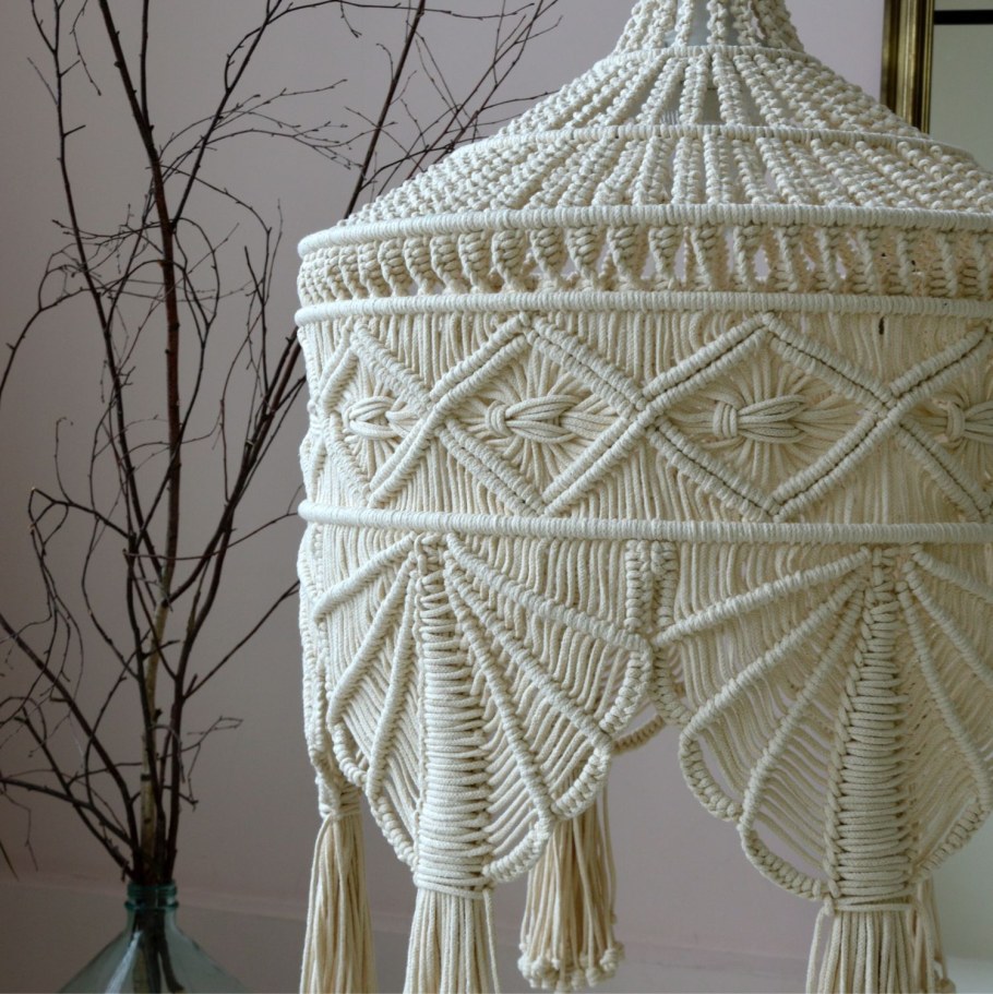 Макраме абажур для люстры