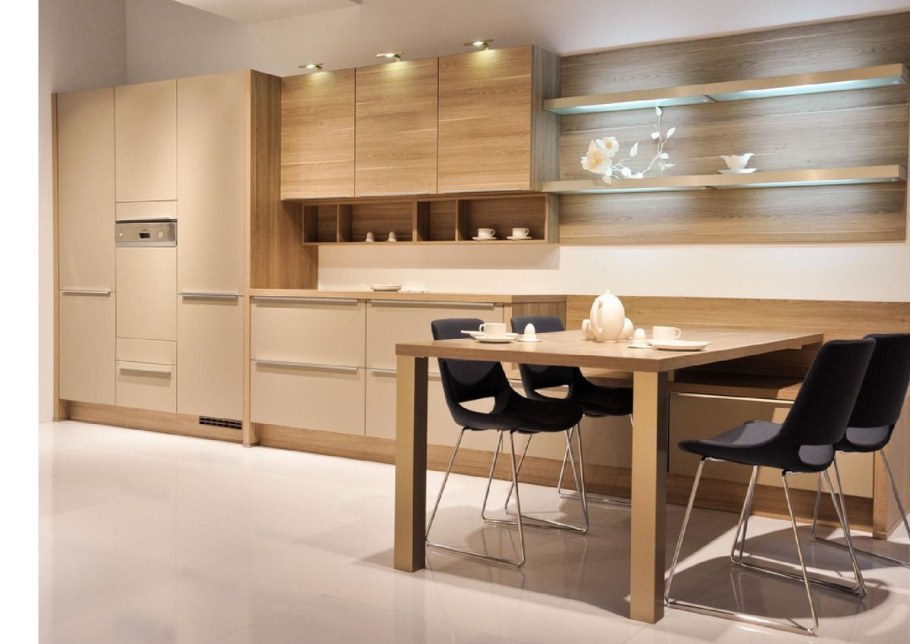 Кухня фасады АГТ зебрано