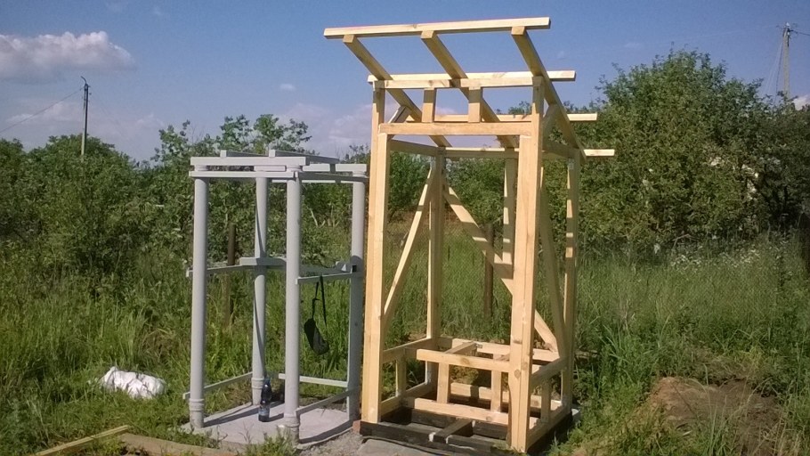 Каркасный туалет для дачи