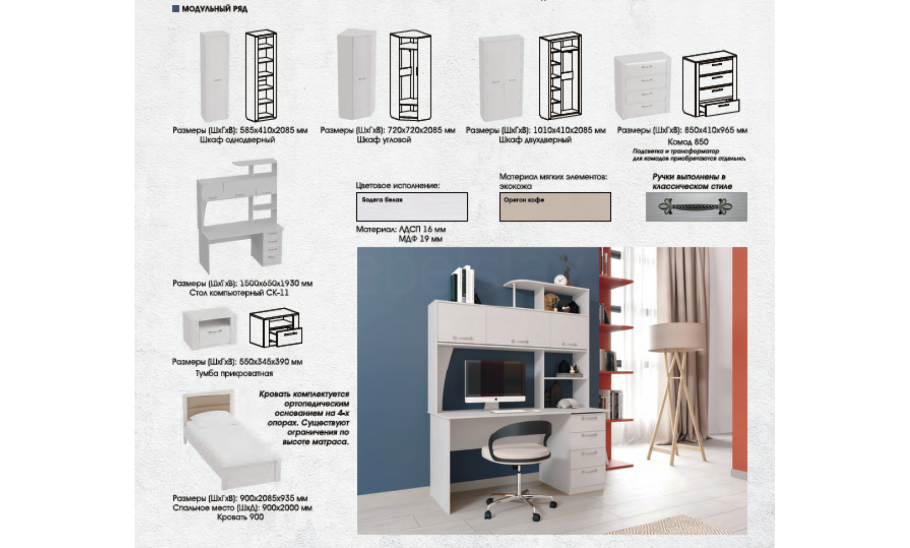 Стол компьютерный СК-9 январь