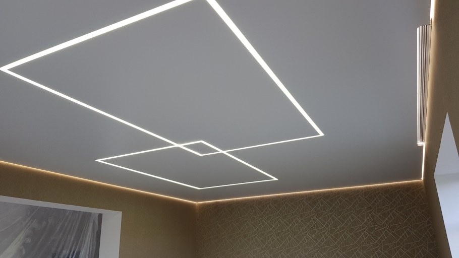 Монтаж гипсокартонного потолка