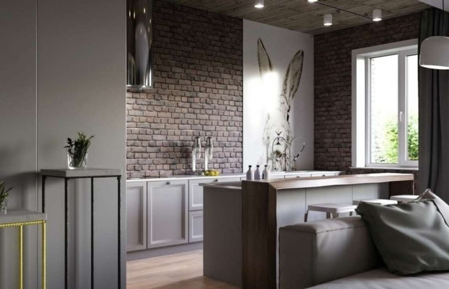 Лофт квартира студия 50кв