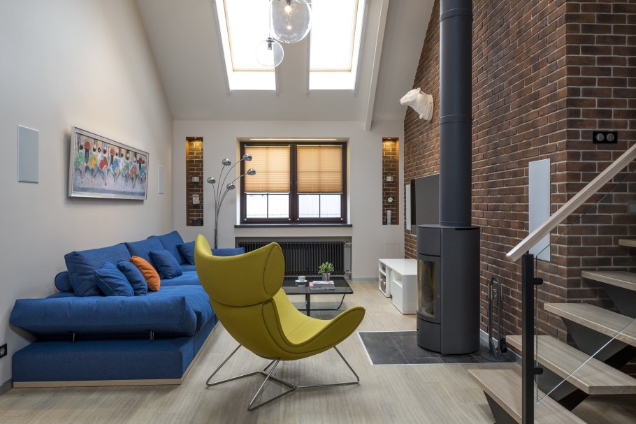 Кухня гостинная 20кв м лофт