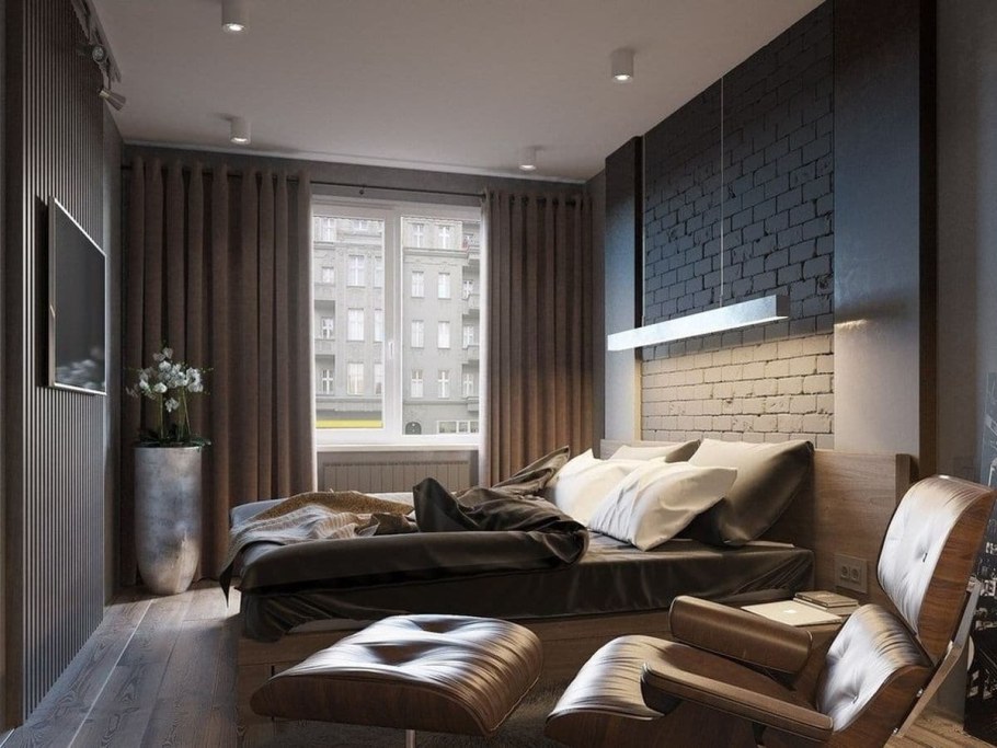 Телевизор в интерьере лофт