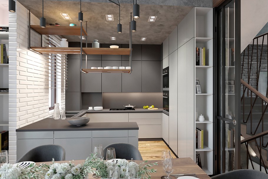 Маленькая квартира в стиле лофт светлая