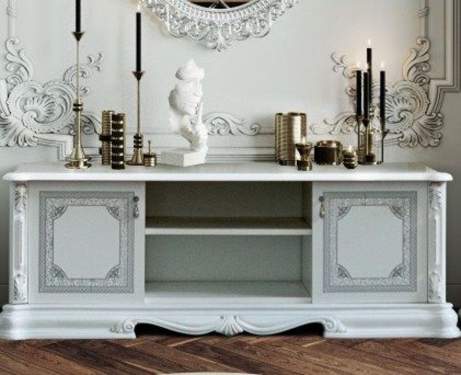 ТВ - группа Грация (белый/серебро глянец)