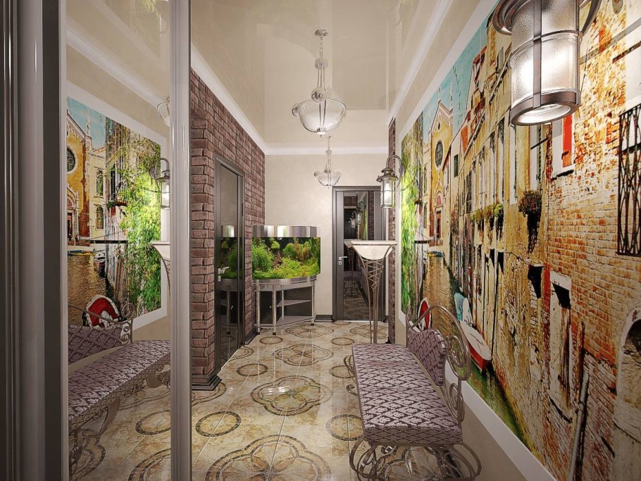 Фотообои в прихожую увеличивающие пространство