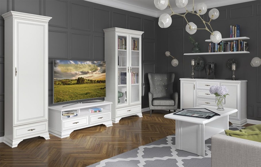 Шкаф reg1d1s (Кентаки белый)