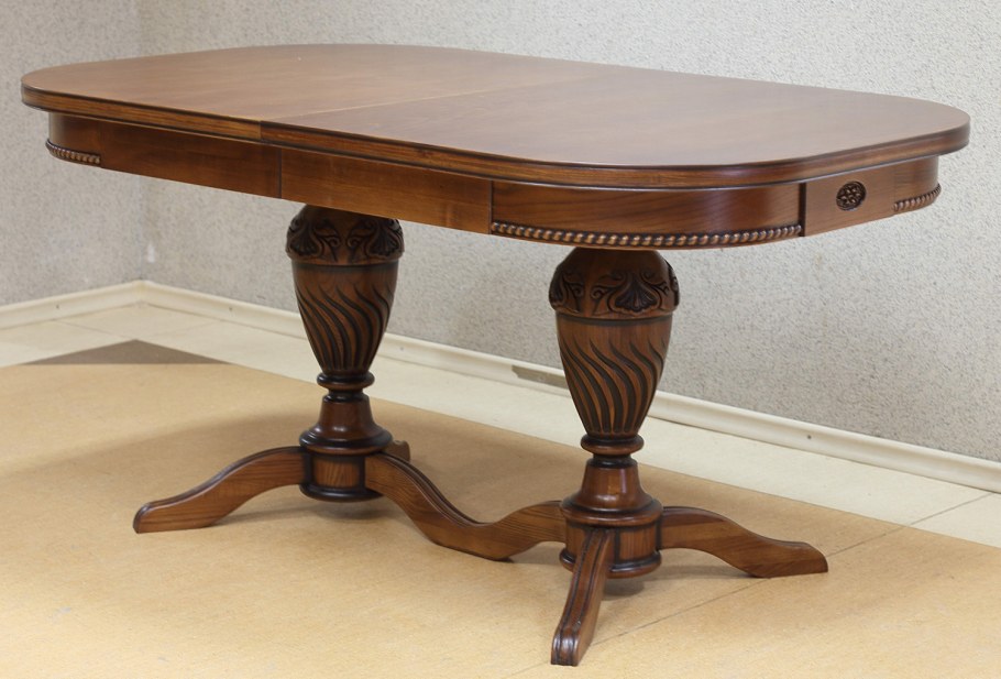 Стол Цезарь 4 овальный раздвижной массив фабрика Зов