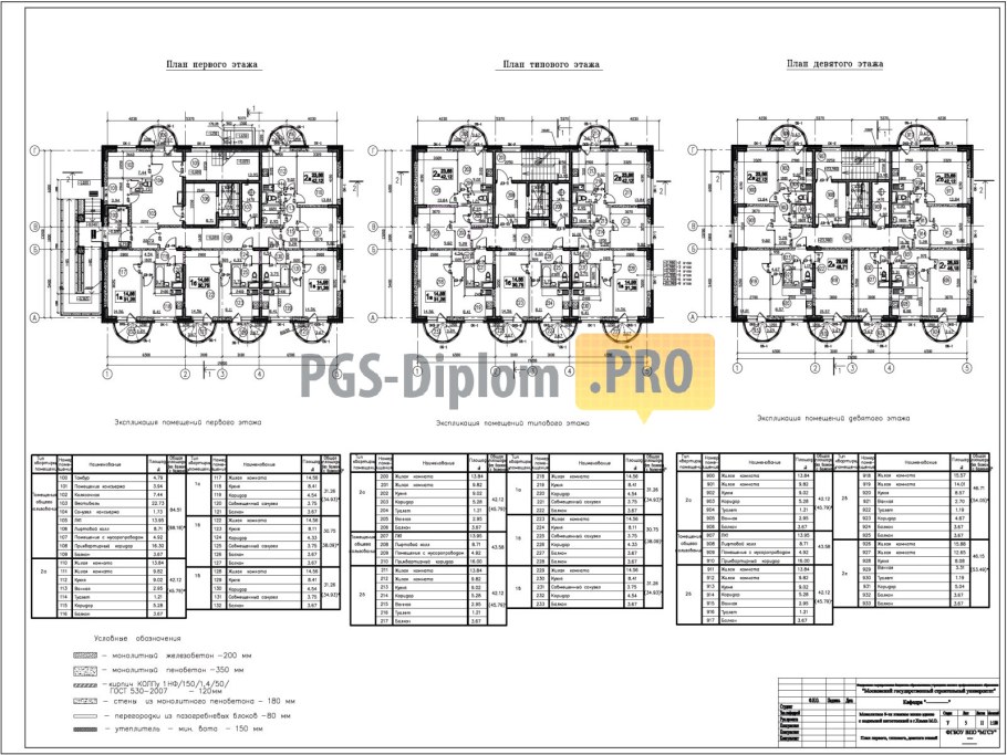 Секционный дом планировка