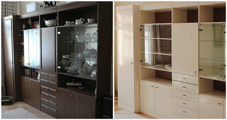 Старая полированная мебель в современном интерьере