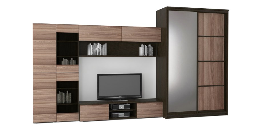 Модульная система Верона вариант №8 (венге/ясень шимо)