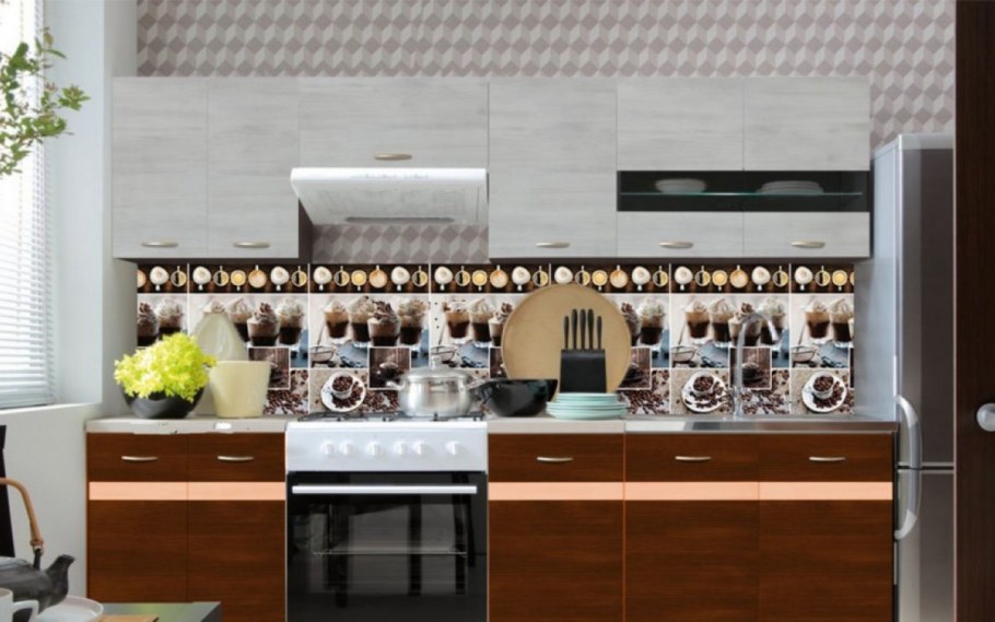 Кухонный фартук ABS-пластик 2000х600х1.5мм coffe time