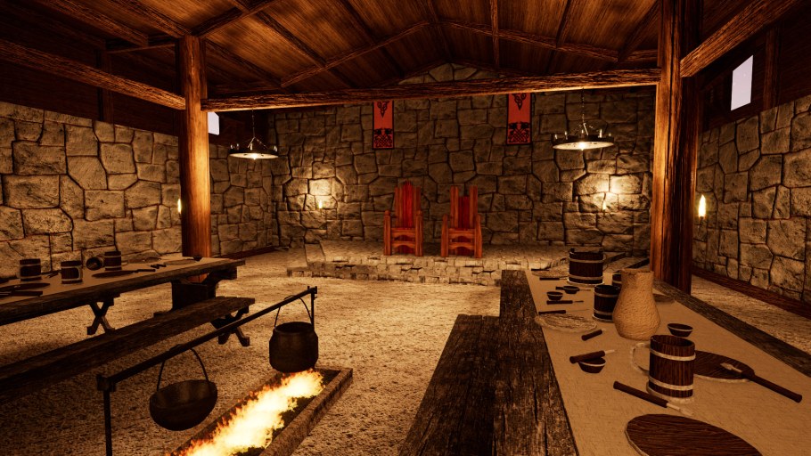 Дом ярла викингов изнутри