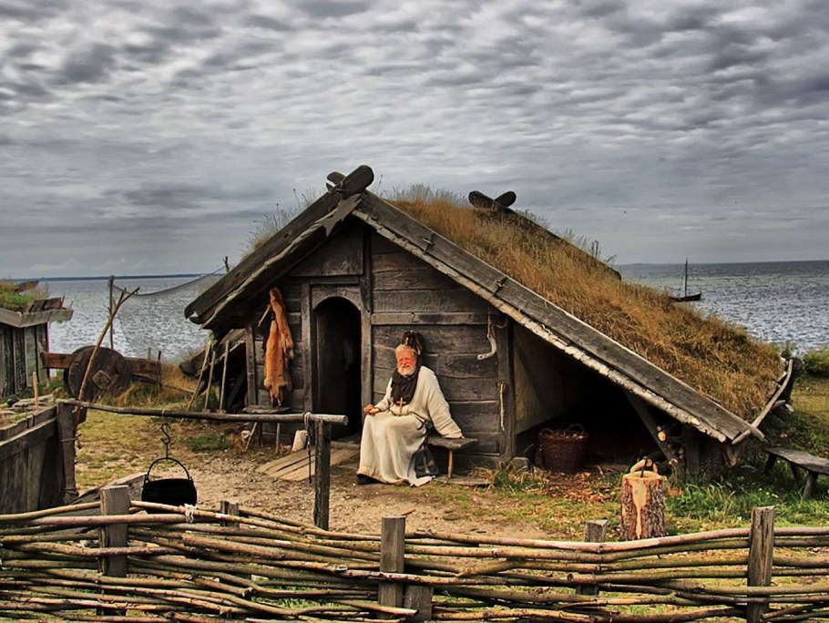 Деревня древней Скандинавии