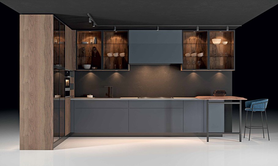 Стеклянный кухонный гарнитур