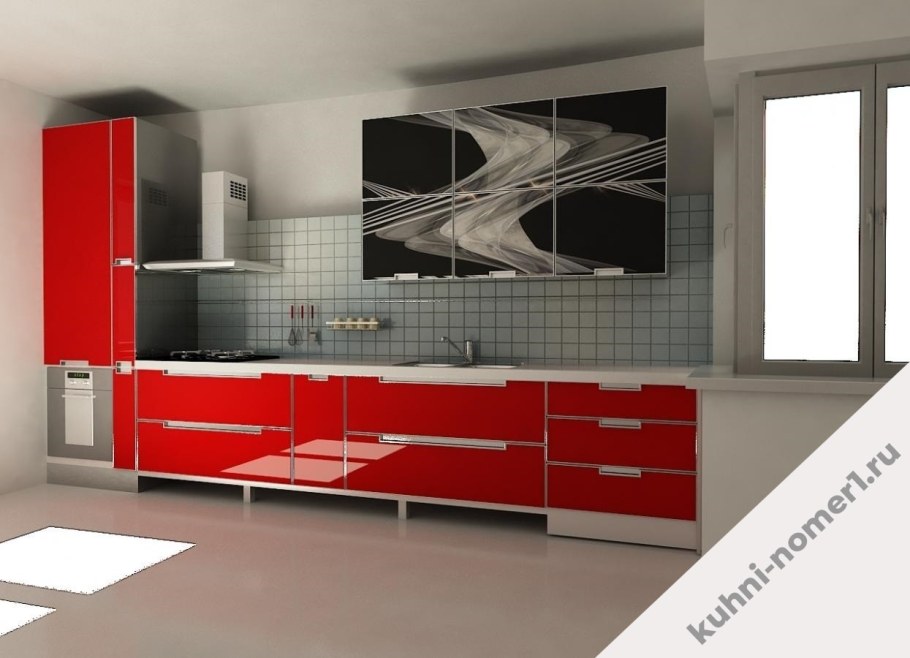 Стеклянные кухонные фасады