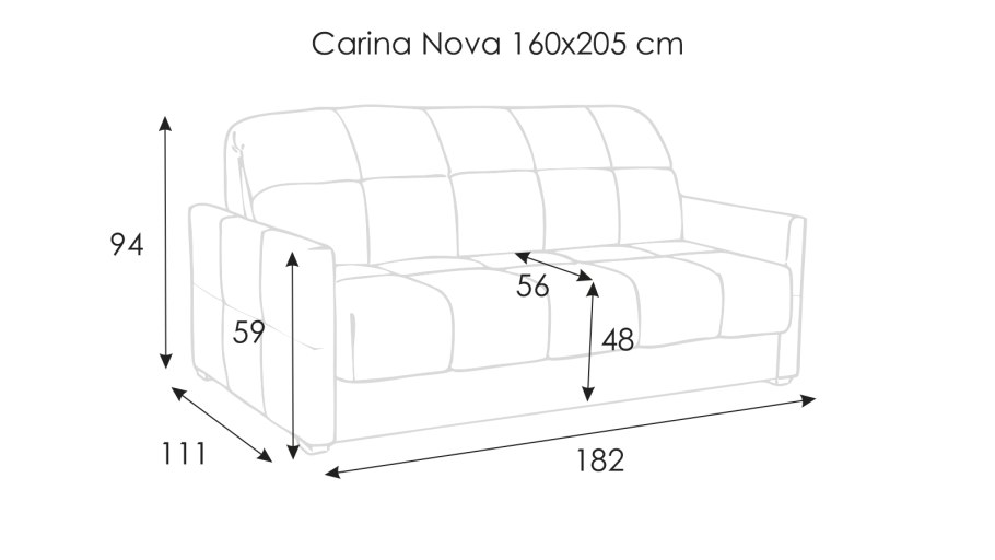 Прямой диван Carina Nova Dumont 22