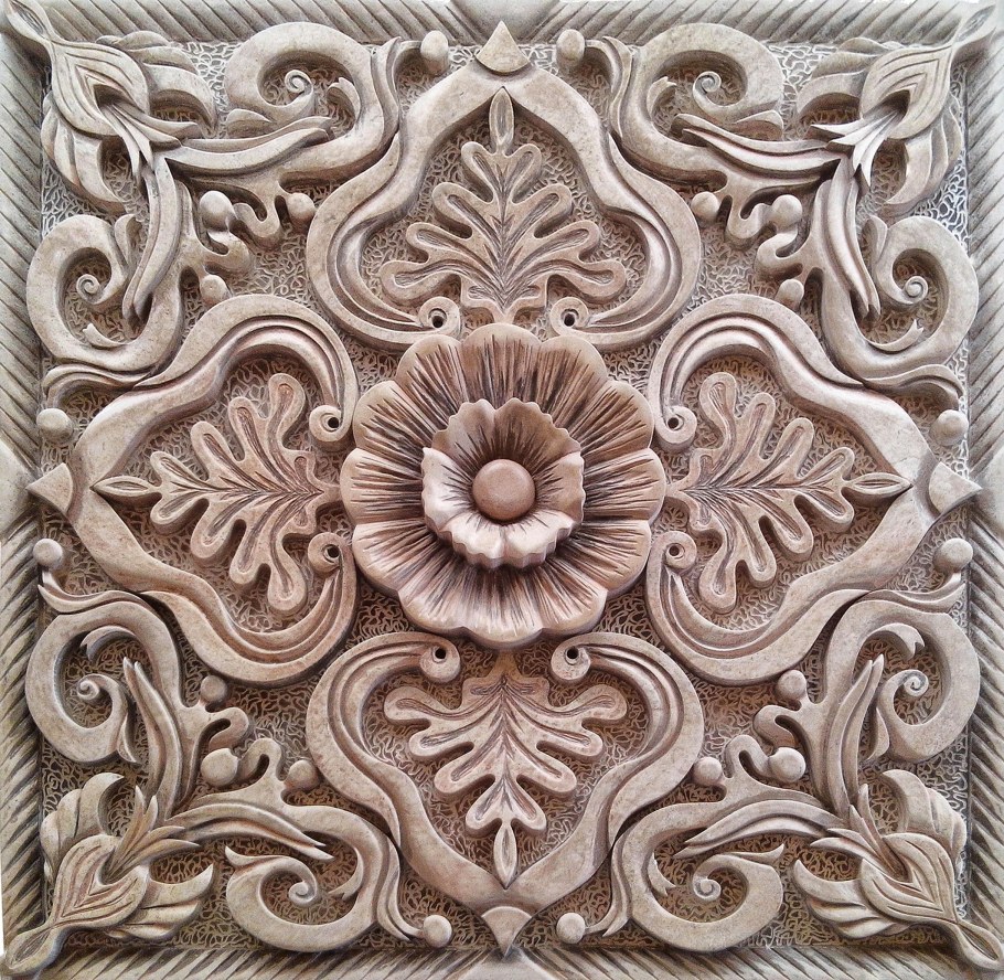 Резьба по камню панно