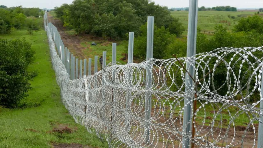Забор из колючей проволоки