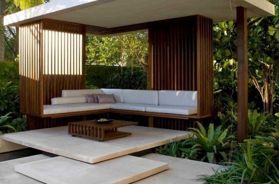 Беседка из термодревесины